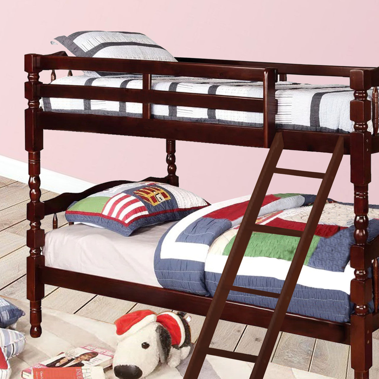 Go Green Woods Charlotte Twin Over Twin Solid Wood Bunk Bed