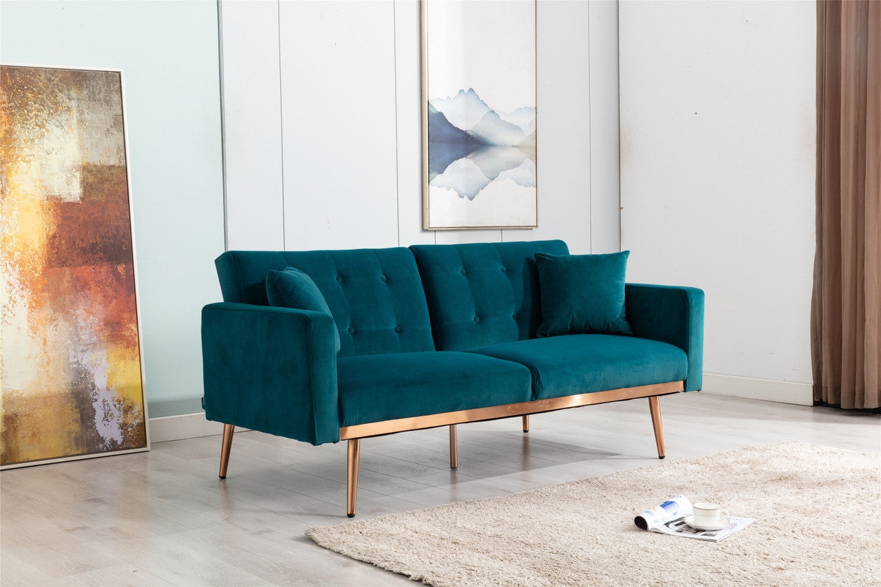 Elegant Teal COOLMORE Velvet Sofa