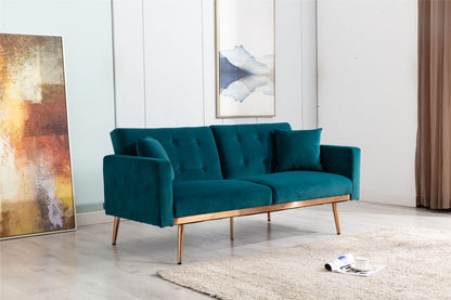 Elegant Teal COOLMORE Velvet Sofa