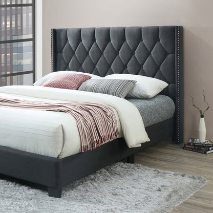 Go Green Woods Amelia Fabric Tufted Queen Platform Bed