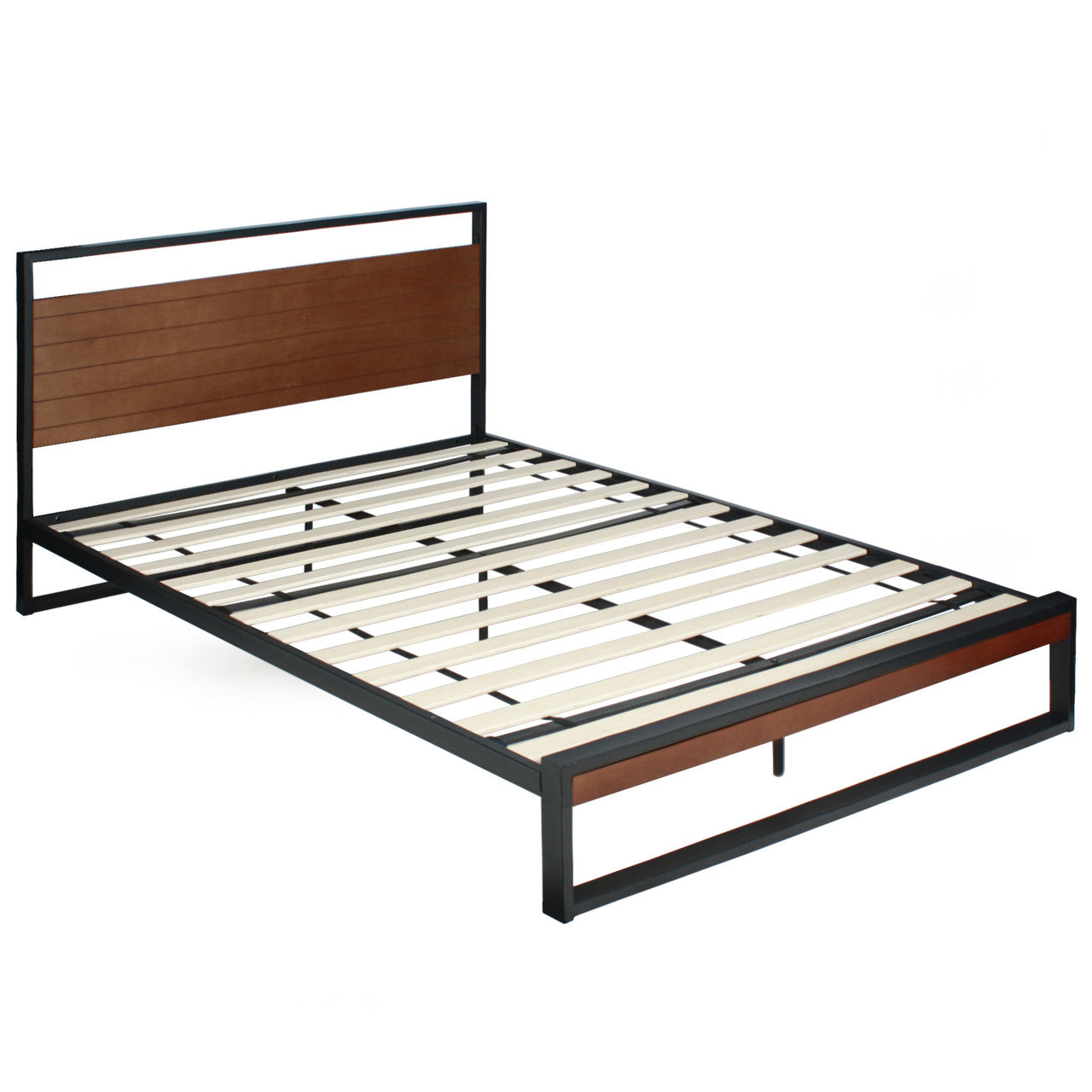 Go Green Woods Maximo Metal and Wood Platform Bed Frame