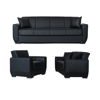 Lola Black PU Leather Chair