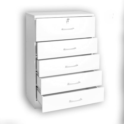 Go Green Woods Florence Wood 5 Drawer Dresser for Bedroom