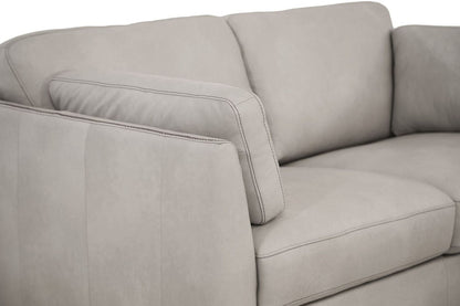 Dusty Whisper Loveseat in Dusty White Leather