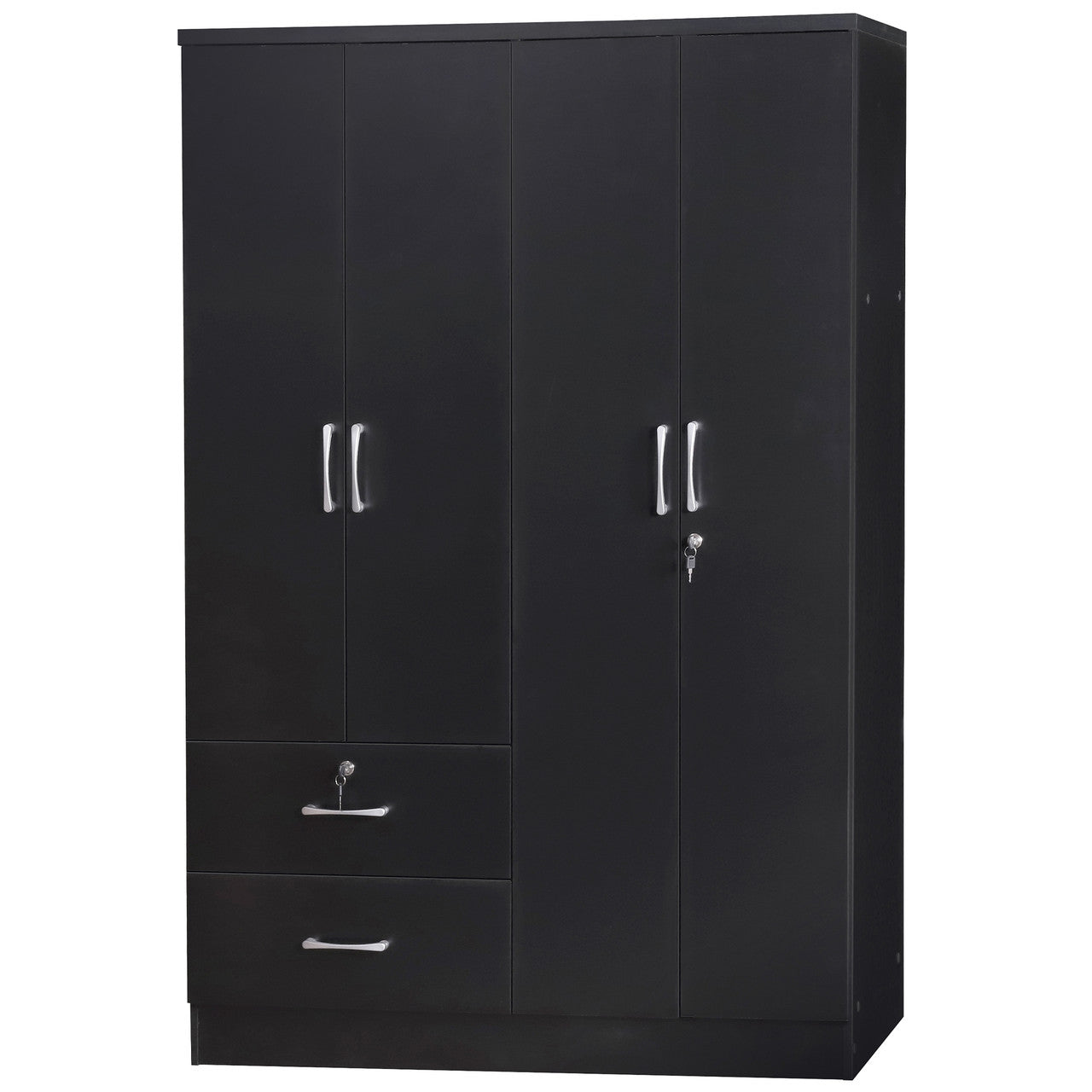 Go Green Woods Luna Modern Wood 4 Doors 2 Drawers Armoire