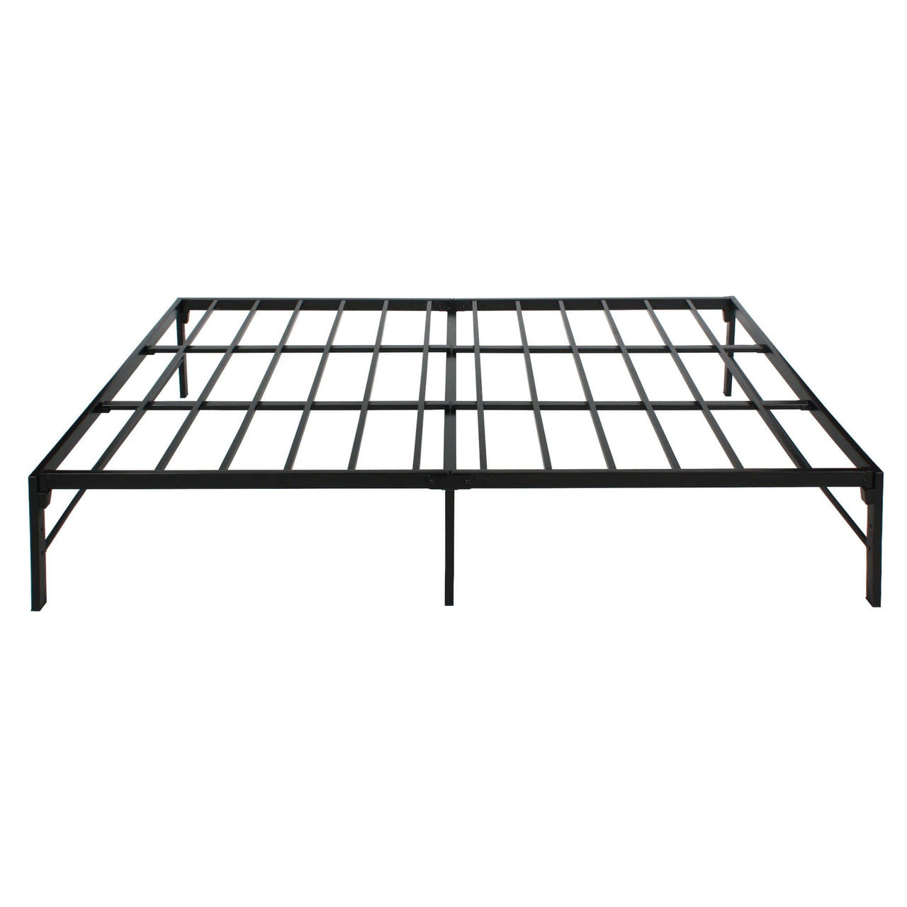Go Green Woods Lily Foldable Welded Black Metal Platform Bed Frame Queen