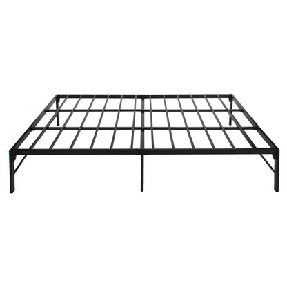 Go Green Woods Lily Foldable Welded Black Metal Platform Bed Frame Queen