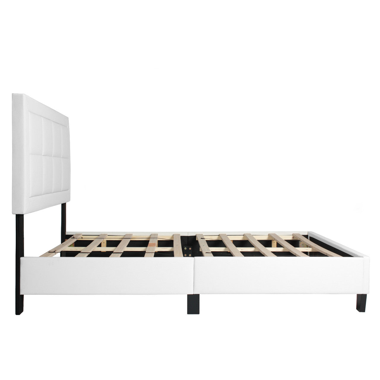 Go Green Woods Elegant Faux Leather Upholstered Panel Bed Full