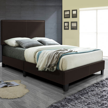 Go Green Woods Nora Faux Leather Upholstered Twin Panel Bed
