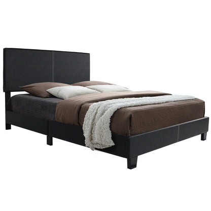 Go Green Woods Nora Faux Leather Upholstered King Panel Bed