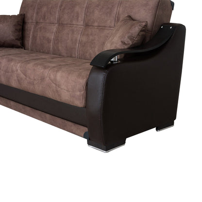Zambak Brown Loveseat w-Storage