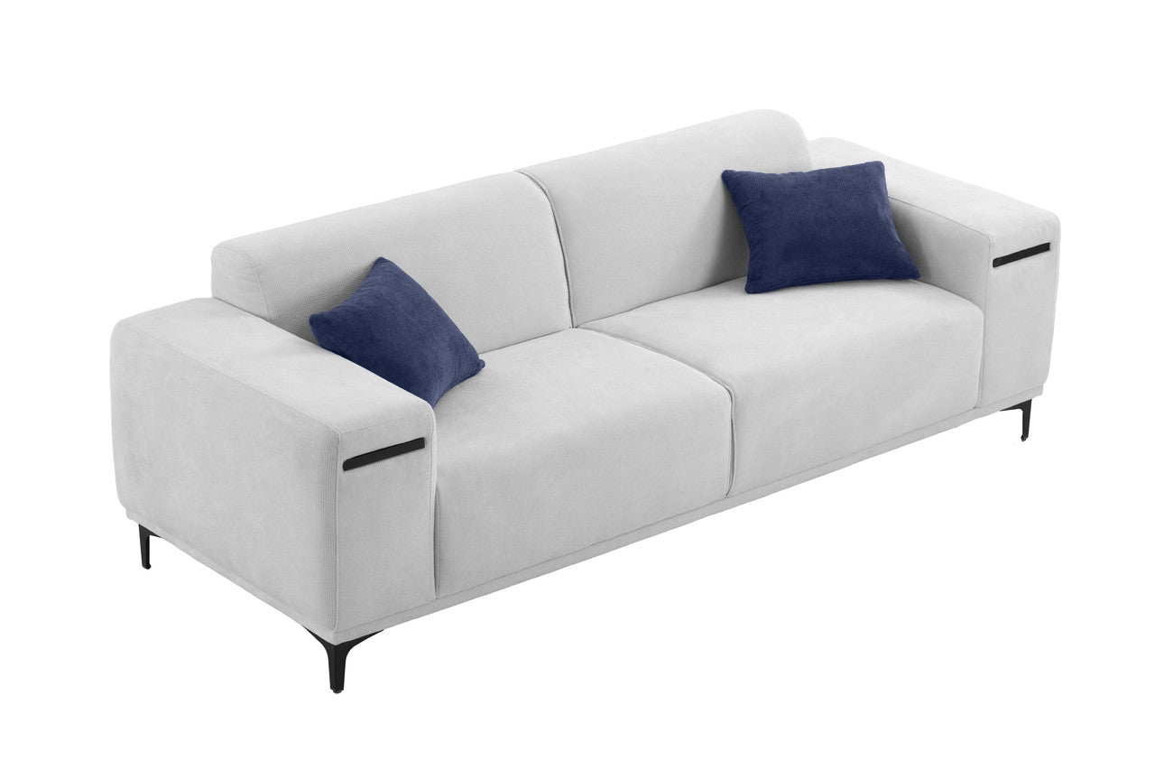 SereneSofas 3 Seater Sofa with 2 Stretchable Walnut Pad