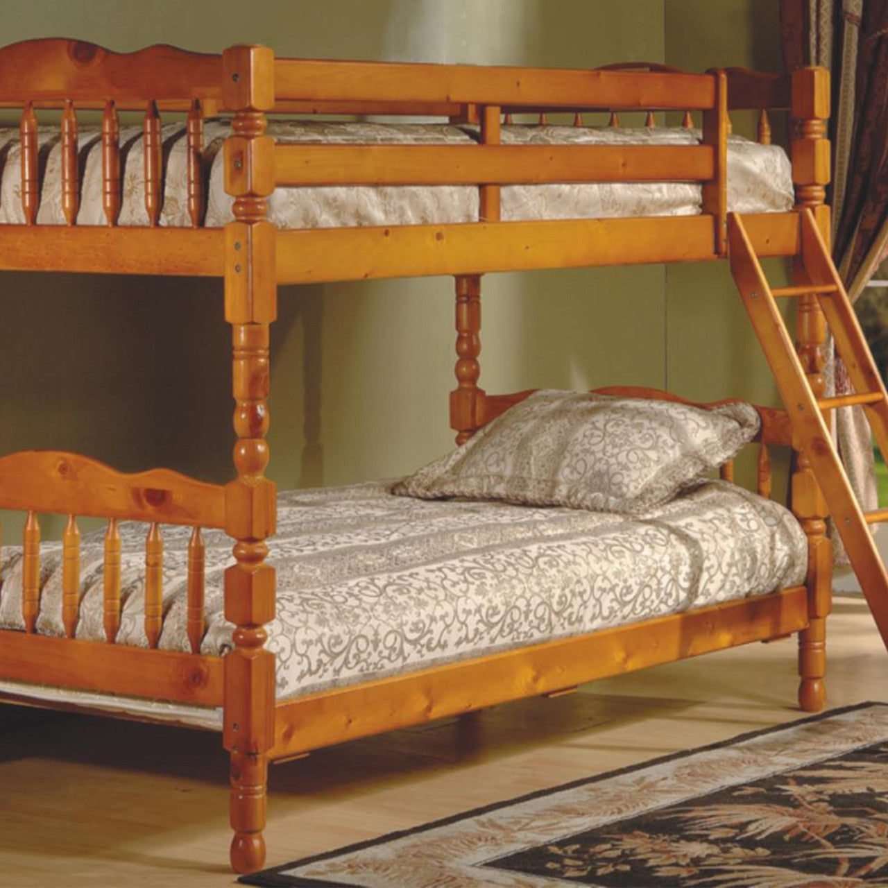 Go Green Woods Charlotte Twin Over Twin Solid Wood Bunk Bed