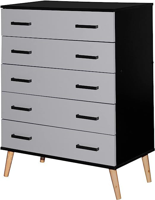 Go Green Woods Eli Mid-Century Modern 5 Drawer Chest