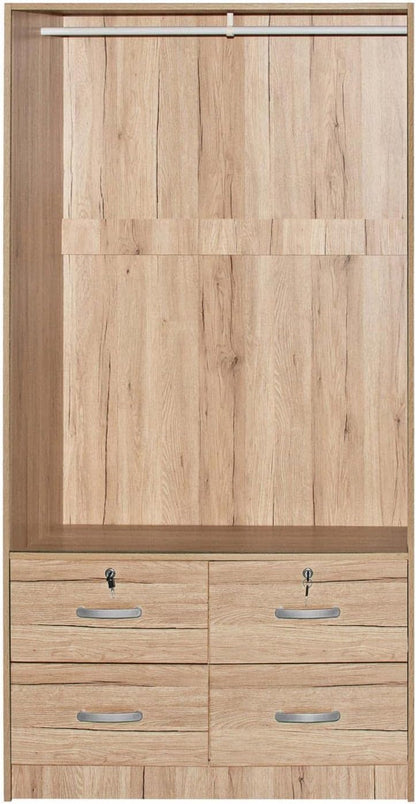 Go Green Woods Sarah Double Sliding Door Armoire with Mirror