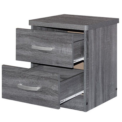 Go Green Woods Cindy Faux Wood 2 Drawer Nightstand