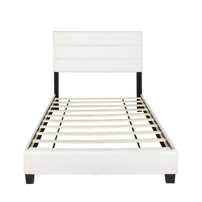 Go Green Woods Napoli Faux Leather Upholstered Platform Bed Twin