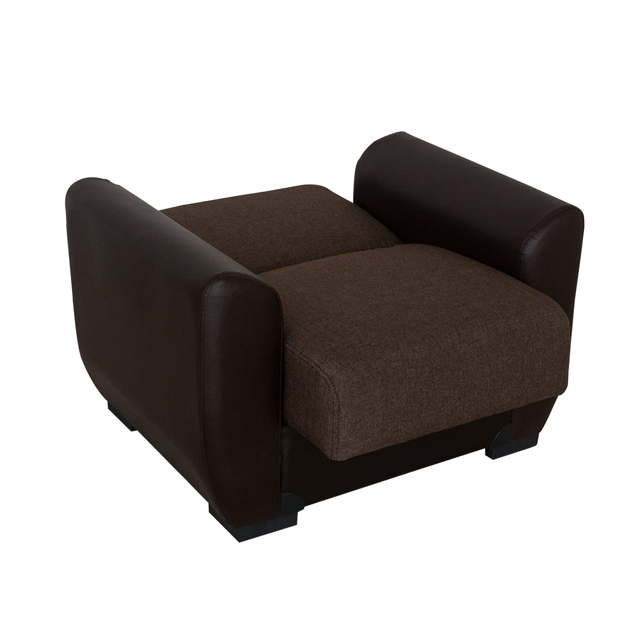 Primo Brown PU Leather Arms Chair