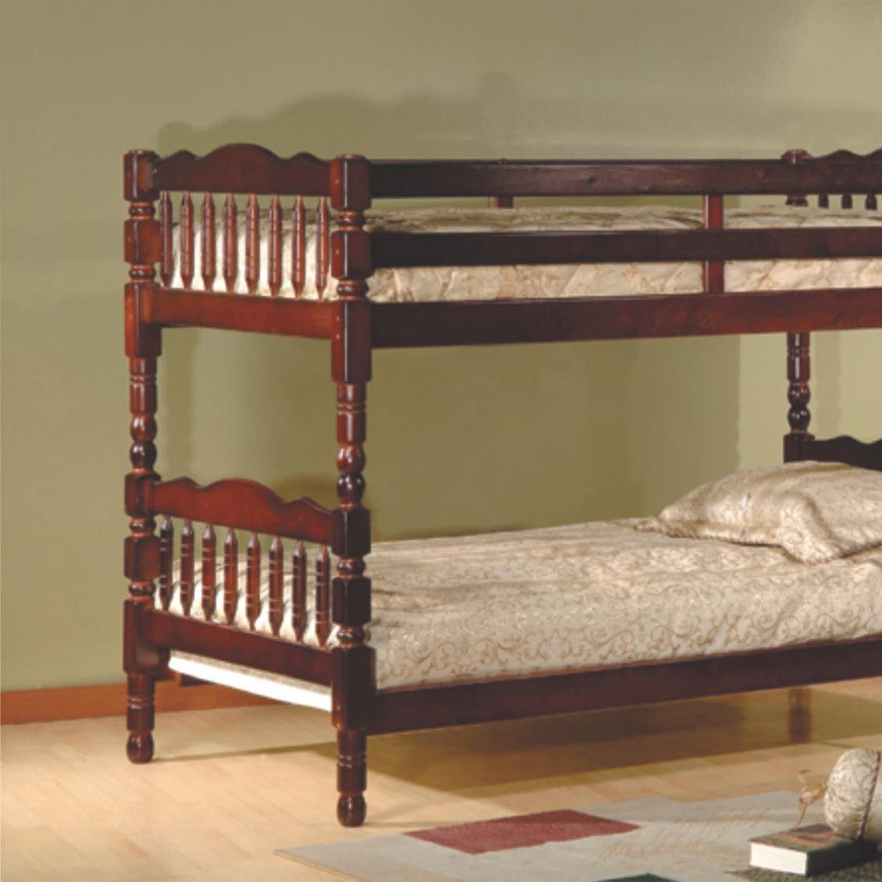 Go Green Woods Charlotte Twin Over Twin Solid Wood Bunk Bed