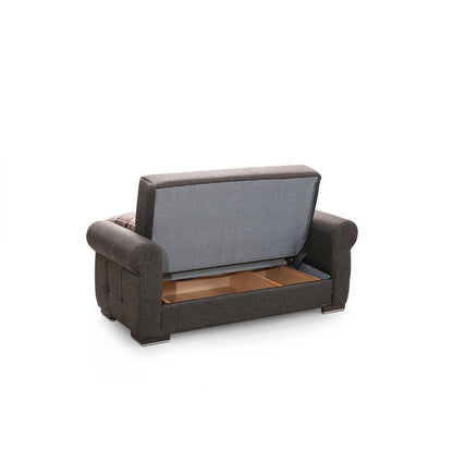 Silva Brown Fabric Loveseat