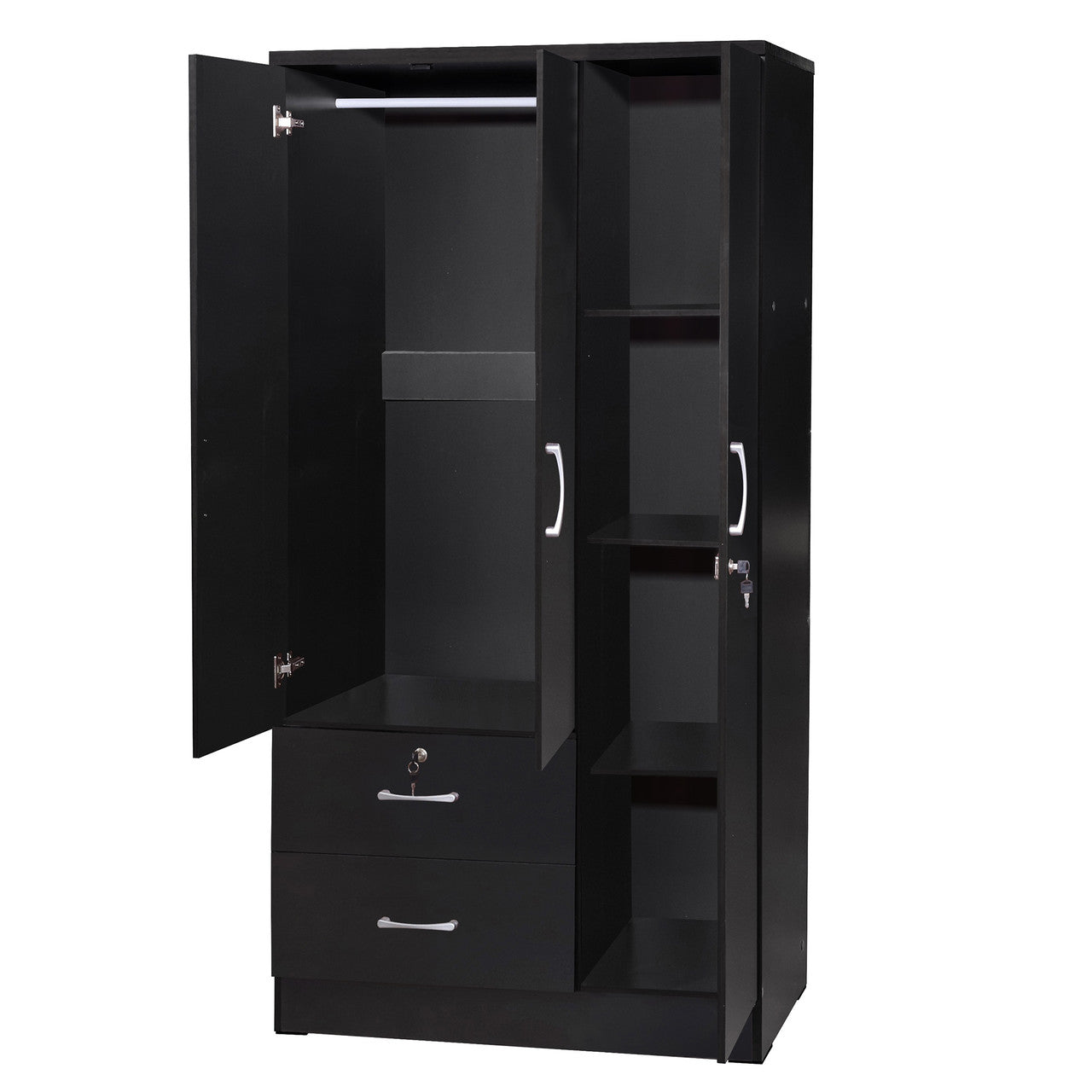 Go Green Woods Symphony Wardrobe Armoire Closet with Two Drawers