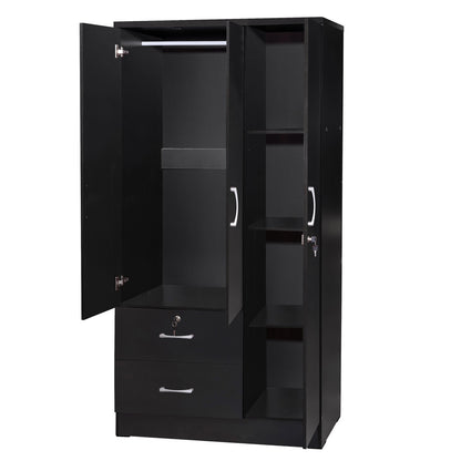 Go Green Woods Symphony Wardrobe Armoire Closet with Two Drawers