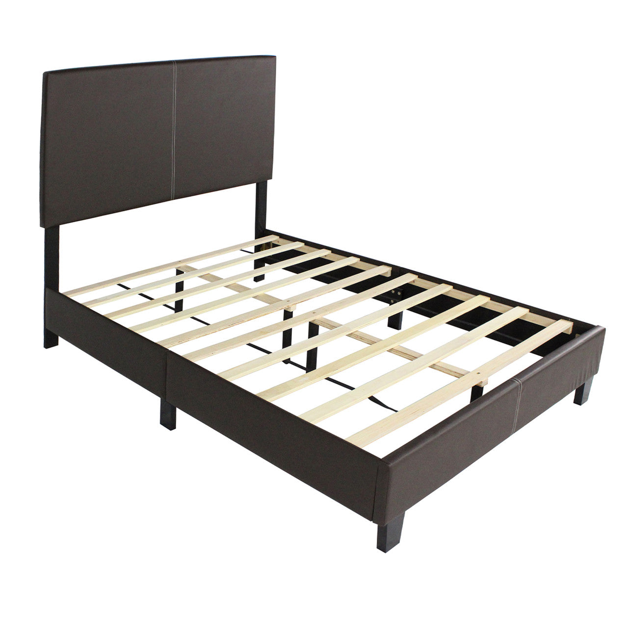 Go Green Woods Nora Faux Leather Upholstered Twin Panel Bed