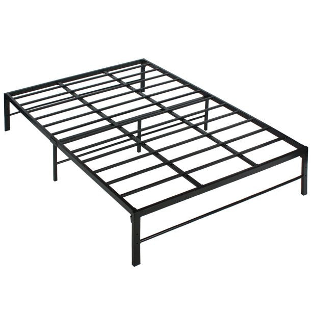 Go Green Woods Lily Foldable Welded Black Metal Platform Bed Frame Queen