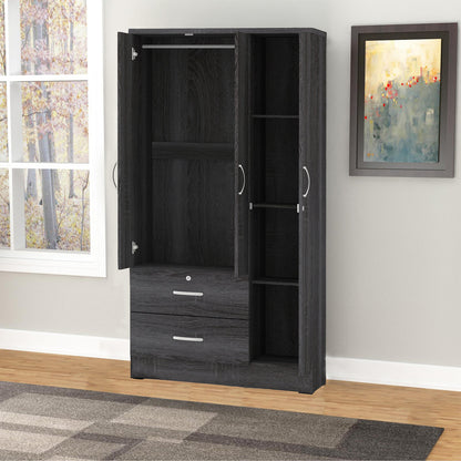 Go Green Woods Symphony Wardrobe Armoire Closet with Two Drawers