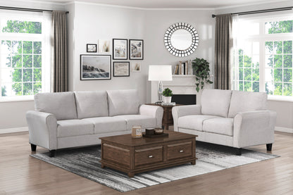 Contemporary Sand Hued Loveseat