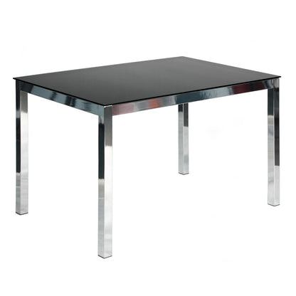 Go Green Woods Elliott Tempered Glass Metal Dining Table
