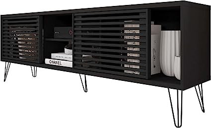 Go Green Woods Frizz Mid-Century Modern TV Stand for 70 Inch TV