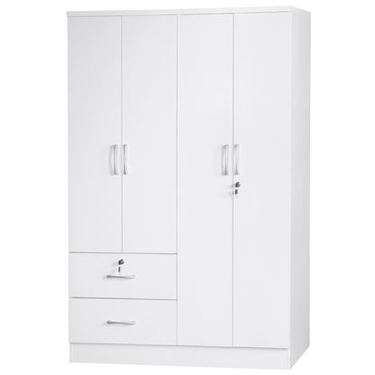 Go Green Woods Luna Modern Wood 4 Doors 2 Drawers Armoire
