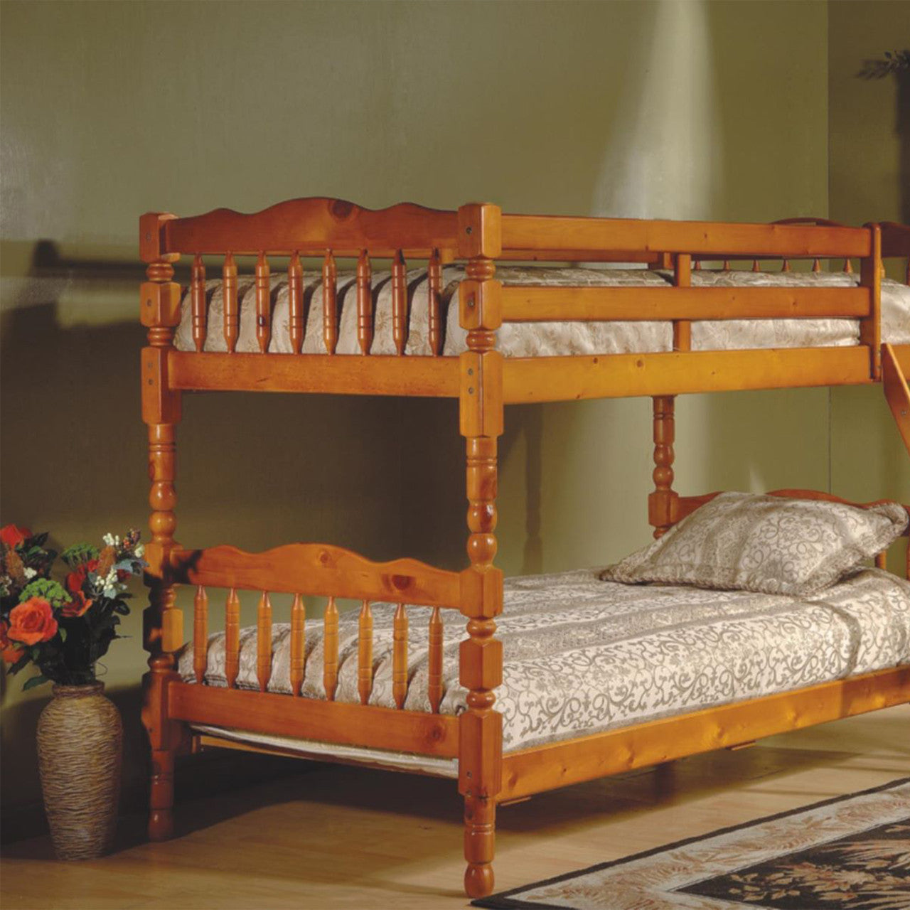 Go Green Woods Charlotte Twin Over Twin Solid Wood Bunk Bed