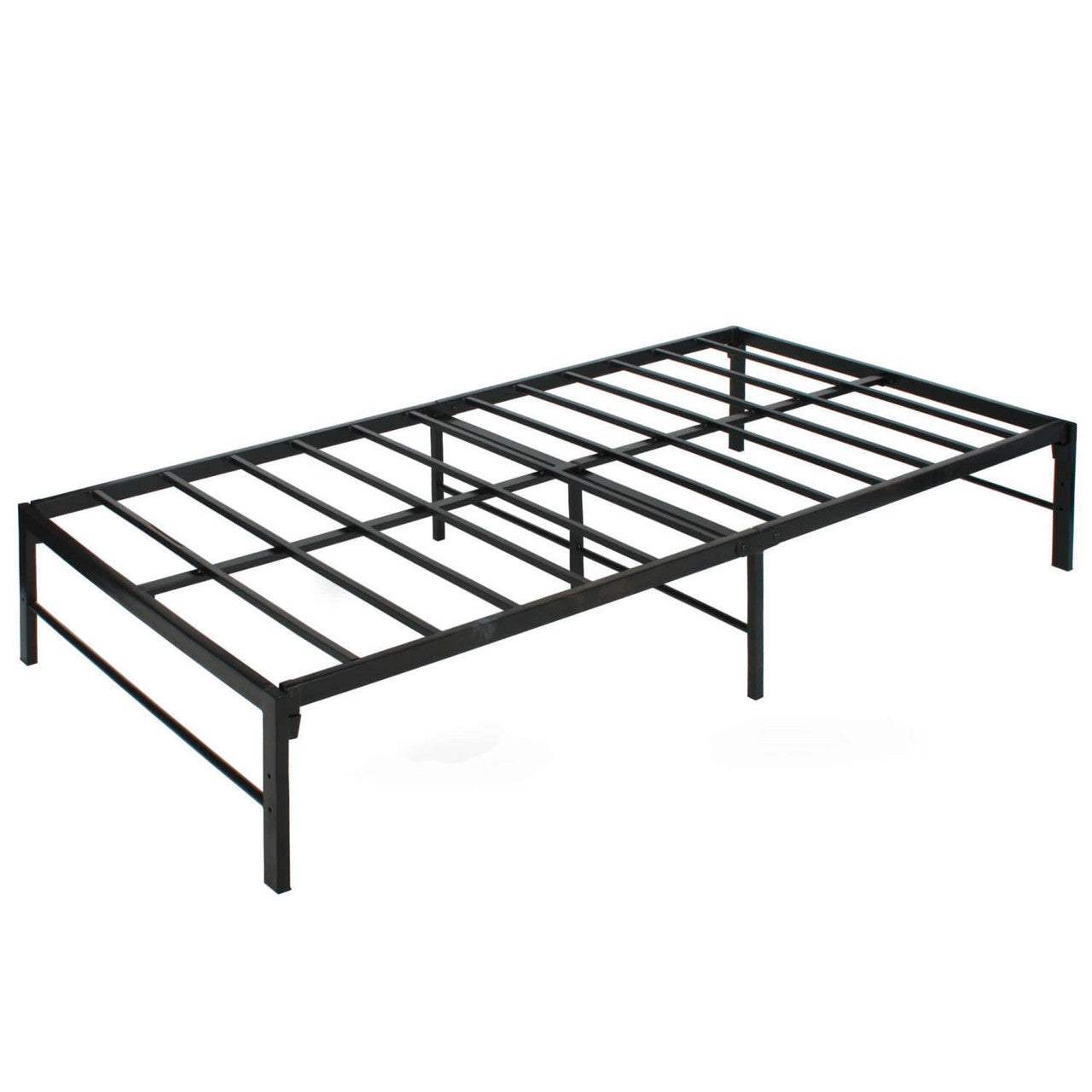 Go Green Woods Lily Foldable Welded Black Metal Platform Bed Frame Twin