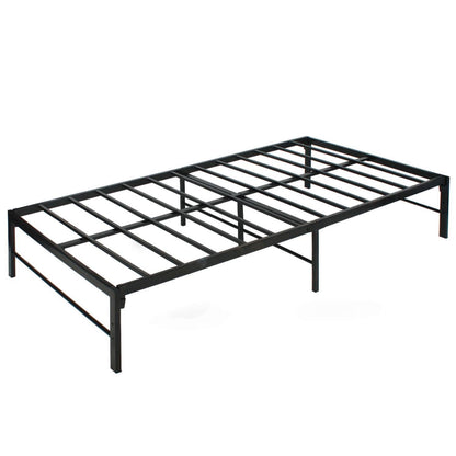 Go Green Woods Lily Foldable Welded Black Metal Platform Bed Frame Twin