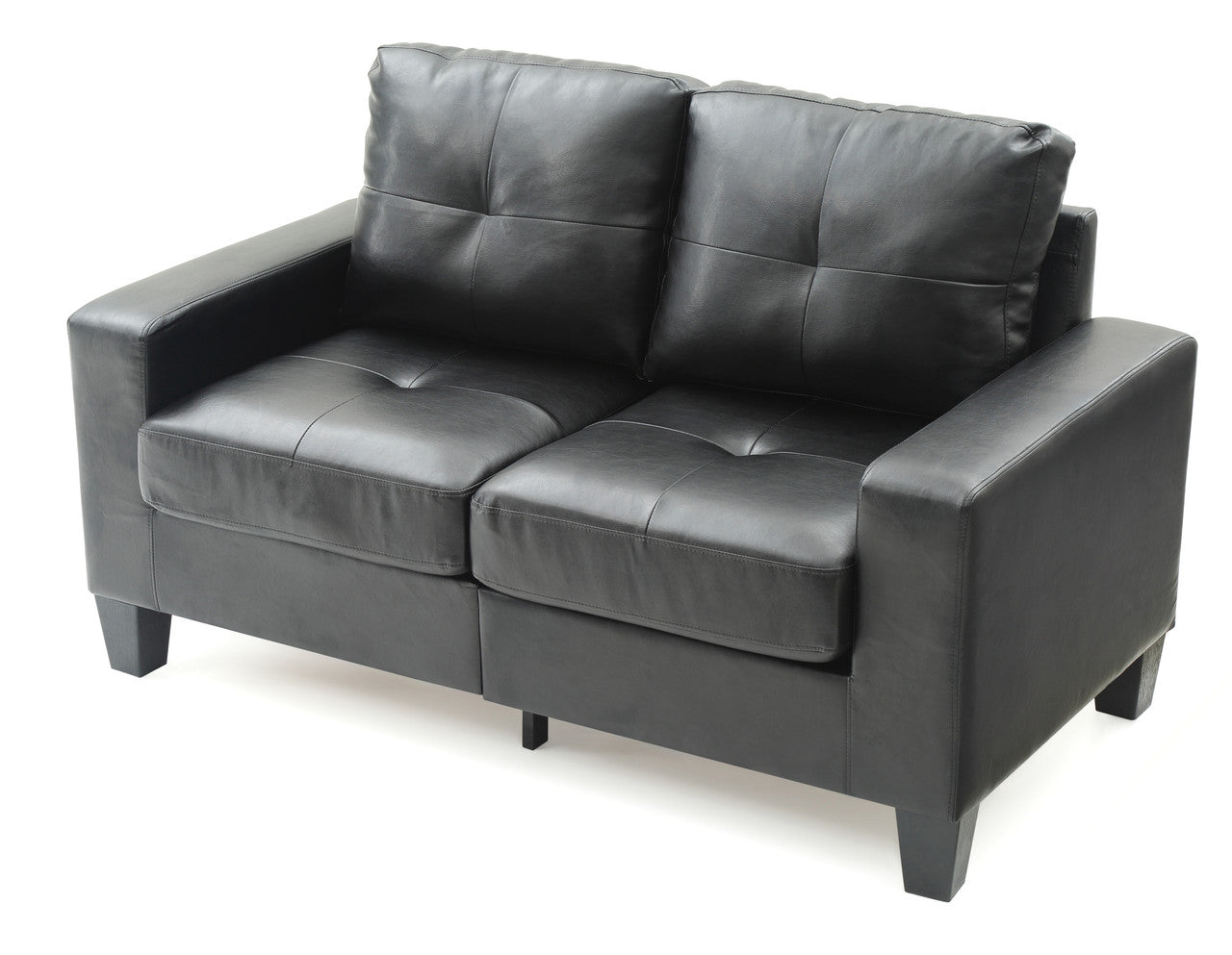 Modular Beauty Black Pu Loveseat