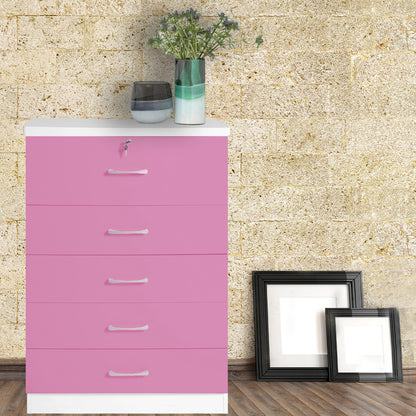 Go Green Woods Florence Wood 5 Drawer Dresser for Bedroom