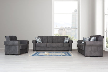 Togo Gray Tufted Back Chair