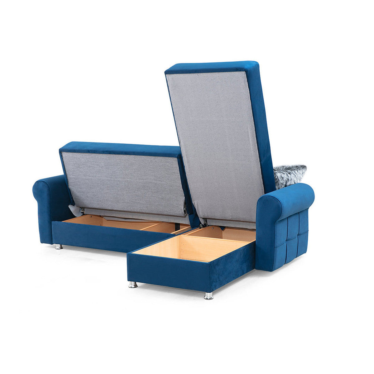 Paris Navy Reversible Sectional Sofa