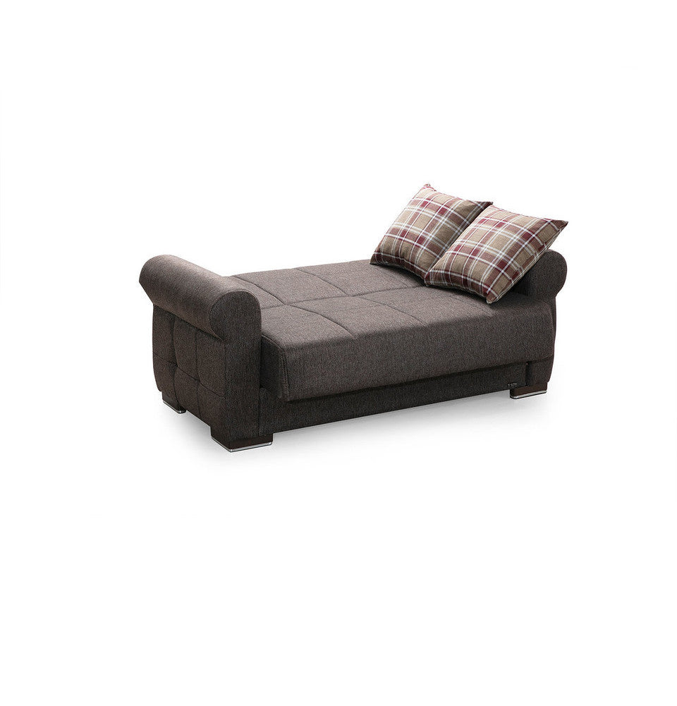 Silva Brown Fabric Loveseat