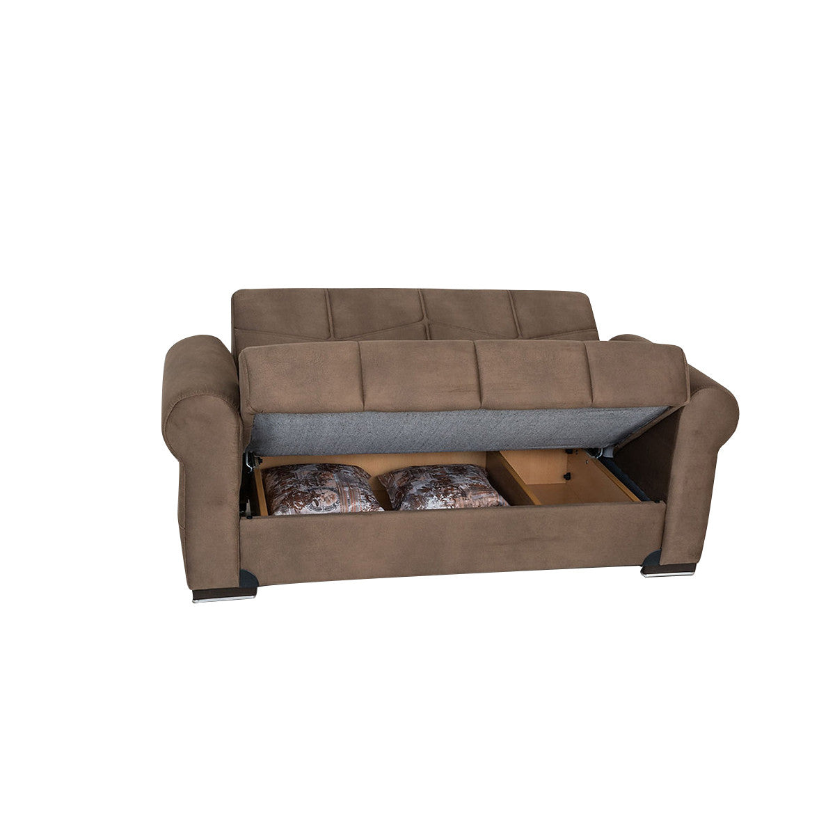 Ana Light Brown Fabric Loveseat
