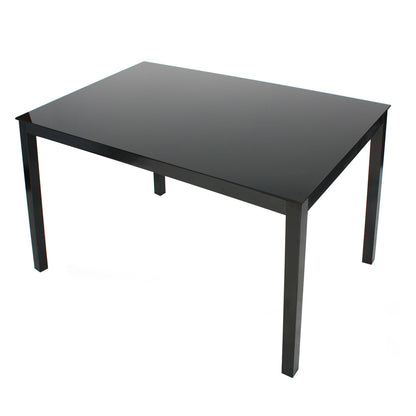 Go Green Woods Elliott Tempered Glass Metal Dining Table