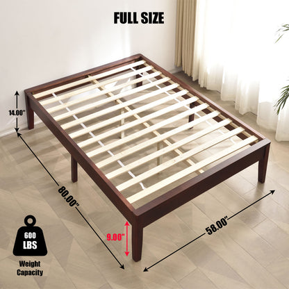 Go Green Woods Stella Solid Pine Wood Full Platform Bed Frame