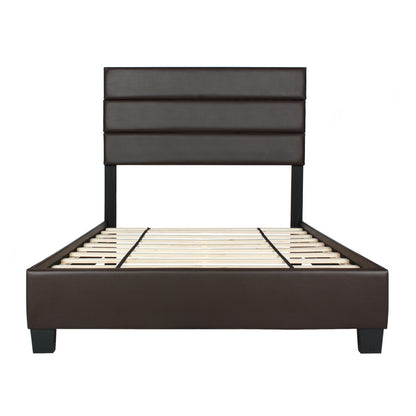Go Green Woods Napoli Faux Leather Upholstered Platform Bed Twin