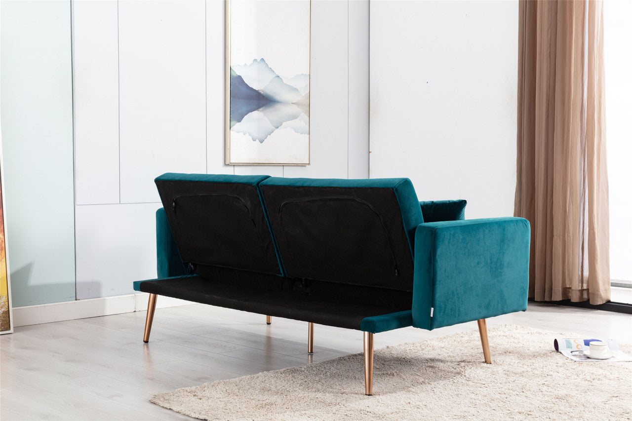 Elegant Teal COOLMORE Velvet Sofa