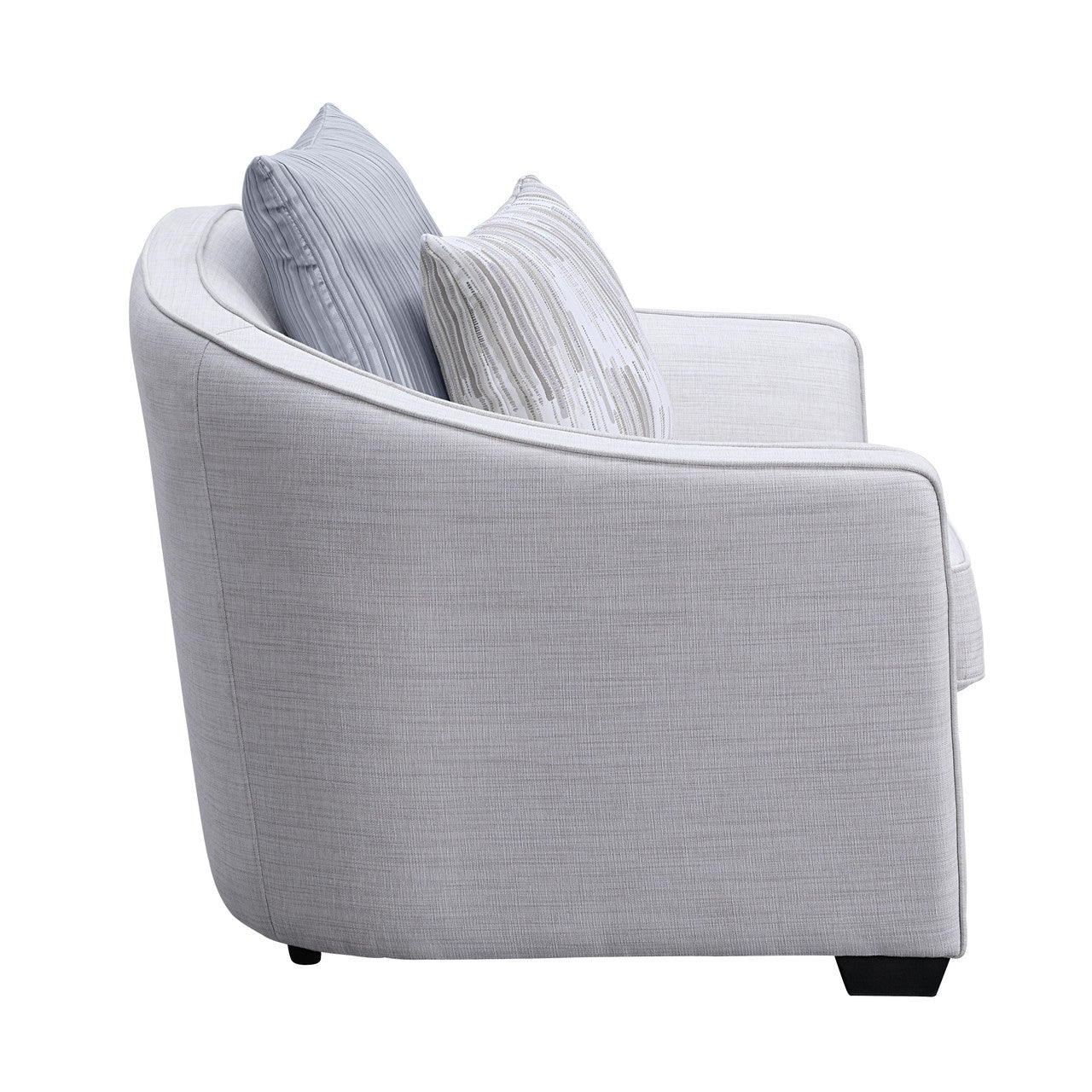 Classic Comfort Loveseat with 4 Pillows in Beige Linen