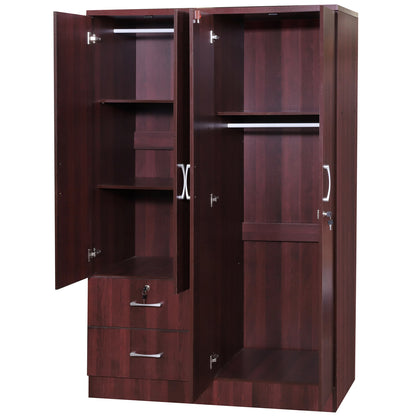 Go Green Woods Luna Modern Wood 4 Doors 2 Drawers Armoire