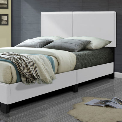 Go Green Woods Nora Faux Leather Upholstered King Panel Bed