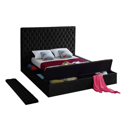 Go Green Woods Cosmopolitan Velvet Upholstered Platform Queen Bed